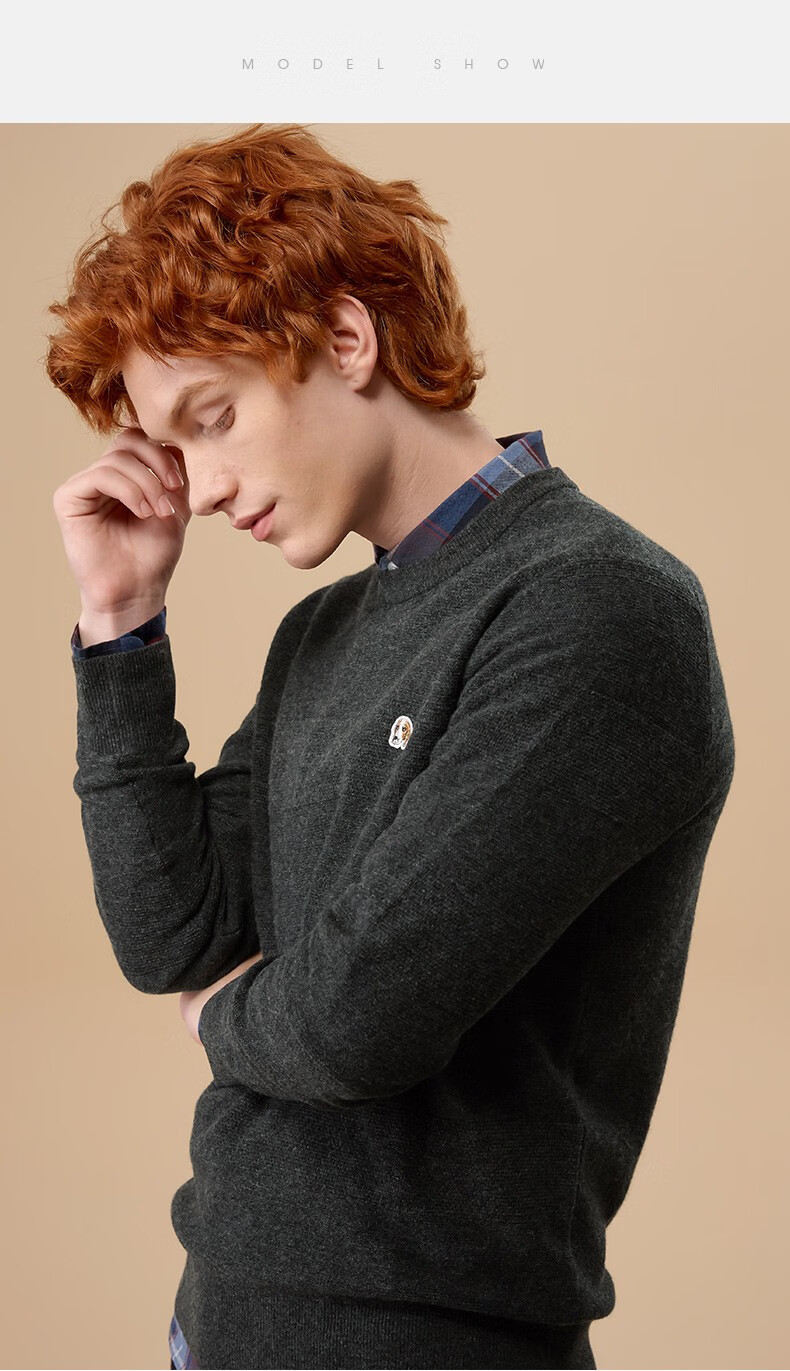 phiz系列哈吉斯hazzys冬季羊毛衫男英伦都市针织abyzd09di21藏青色nv