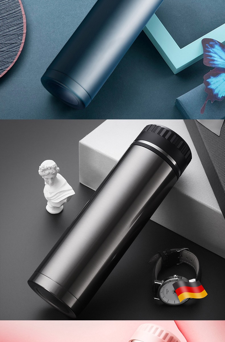 德国moosen保温杯男304不锈钢水杯女带滤网车载茶杯泡茶定制刻字印