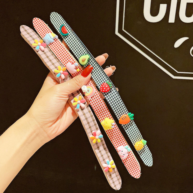 发带魔术贴粘碎发发箍可爱宝宝碎发贴刘海贴防滑发饰瞬子向日葵单条