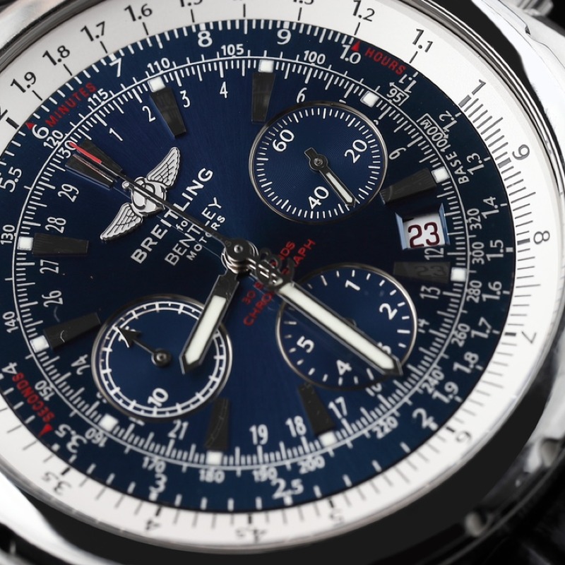 二手95新百年灵蓝面bentleymotors系列a25363计时自动机械男款表盘48