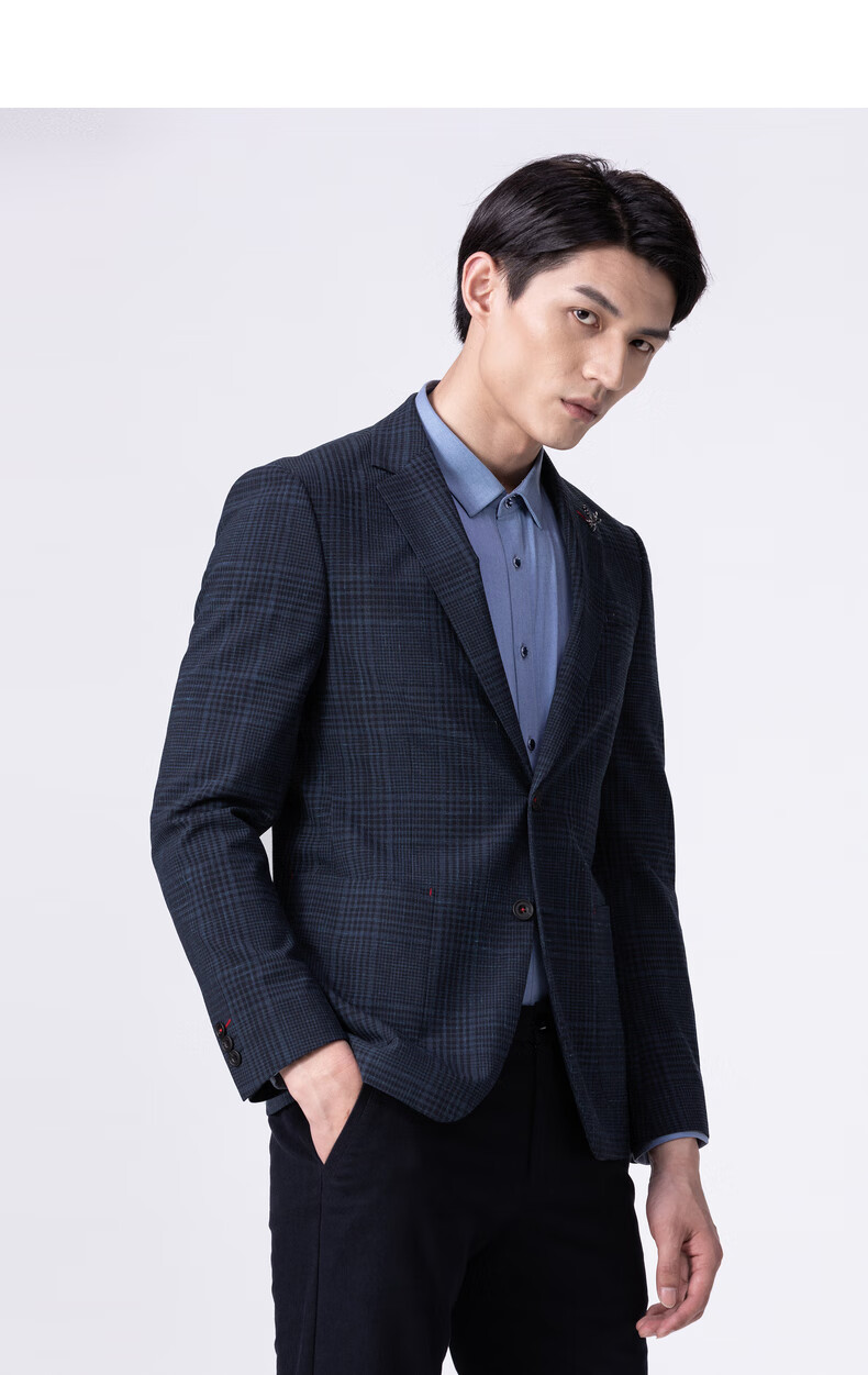 利郎休闲西服男修身2021秋季新款时尚休闲含羊毛29.