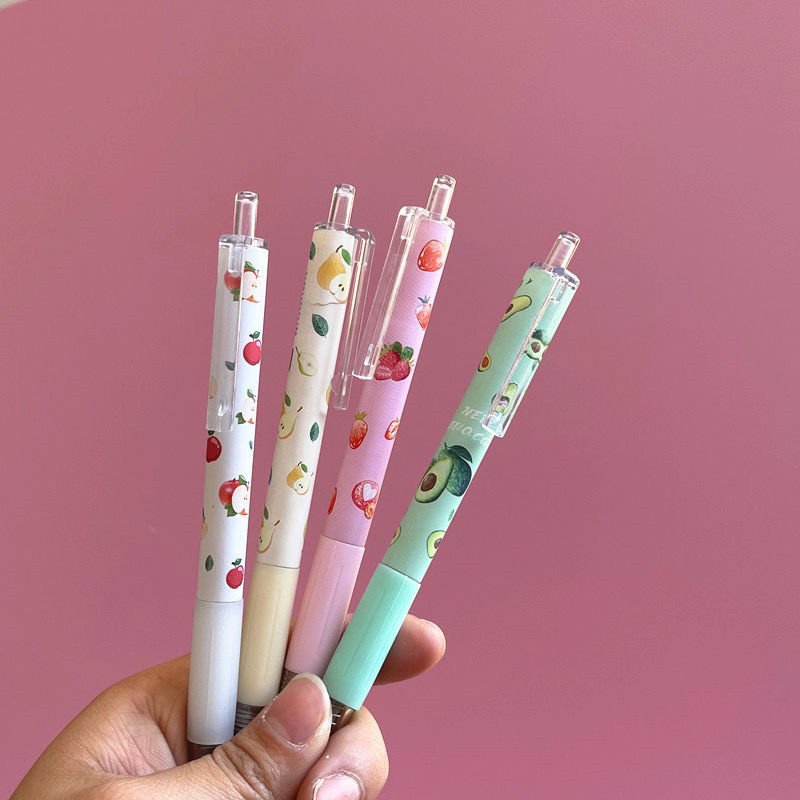 仓梵按动笔高颜值ins学生05黑头可爱少女心小清新韩版中性笔批发简约