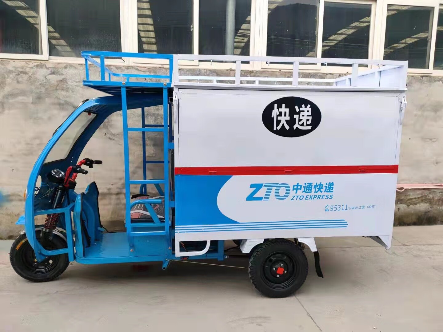 快递车电动三轮车箱式半全封闭遮阳棚遮雨拉送货运大电瓶车 威品牌60