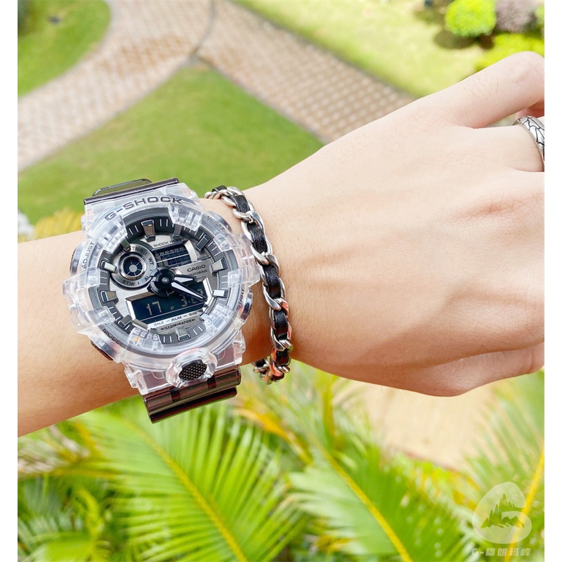 casio卡西欧 海外代购 新冰韧透明运动电子手表 ga-700ske-7 dw-5600