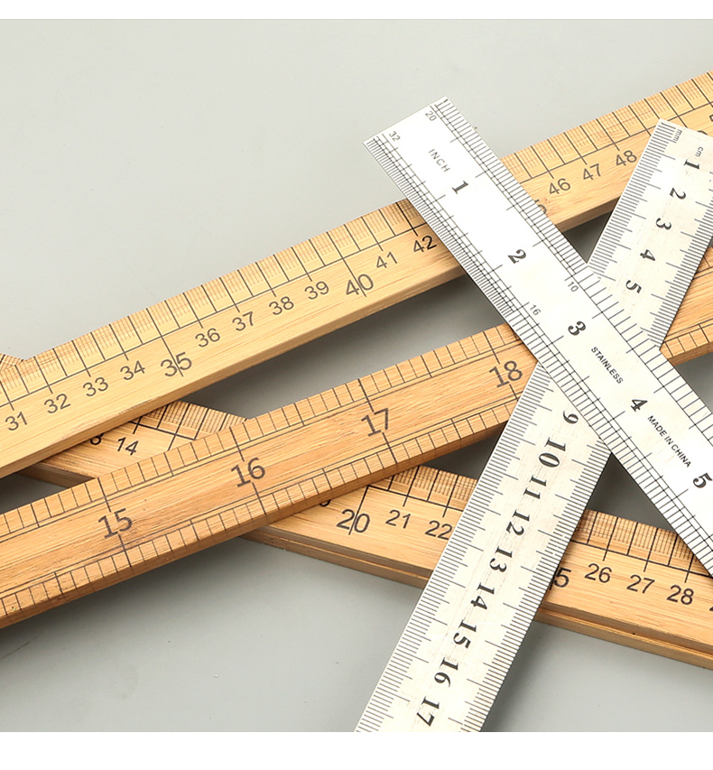 竹尺缝纫直尺市尺服装裁缝工具木尺1米量衣尺30cm测量衣服尺子1 20cm