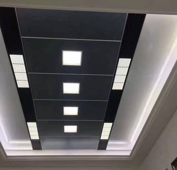 灯集成吊顶灯铝大板格栅灯75600厨房灯吸顶方灯190黑色75600a款24w