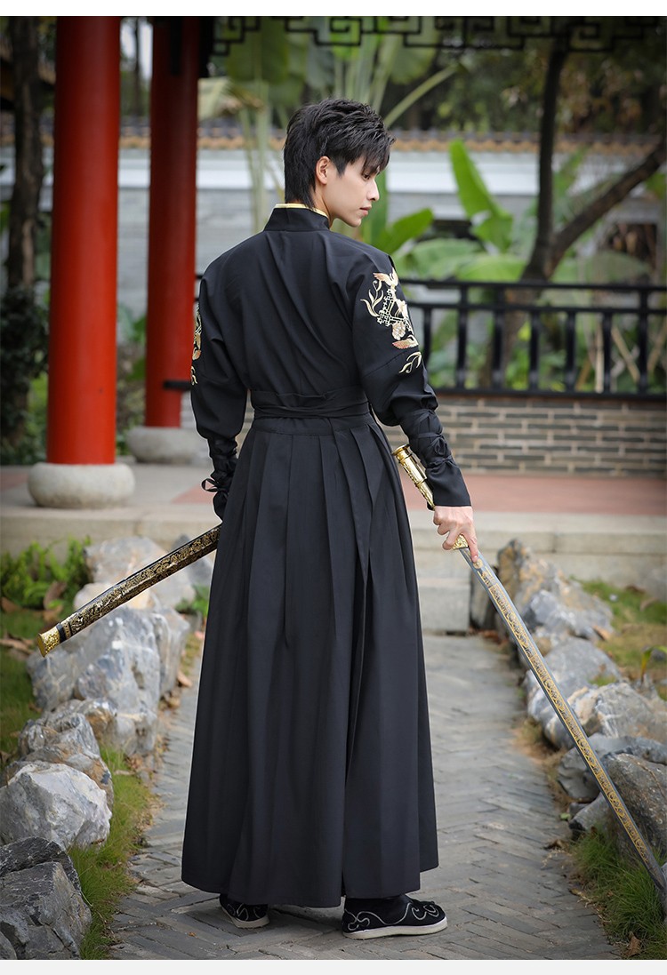 古风仙气汉服男侠客古装夏季初中学生班服表演服剑客公子大码套装多款