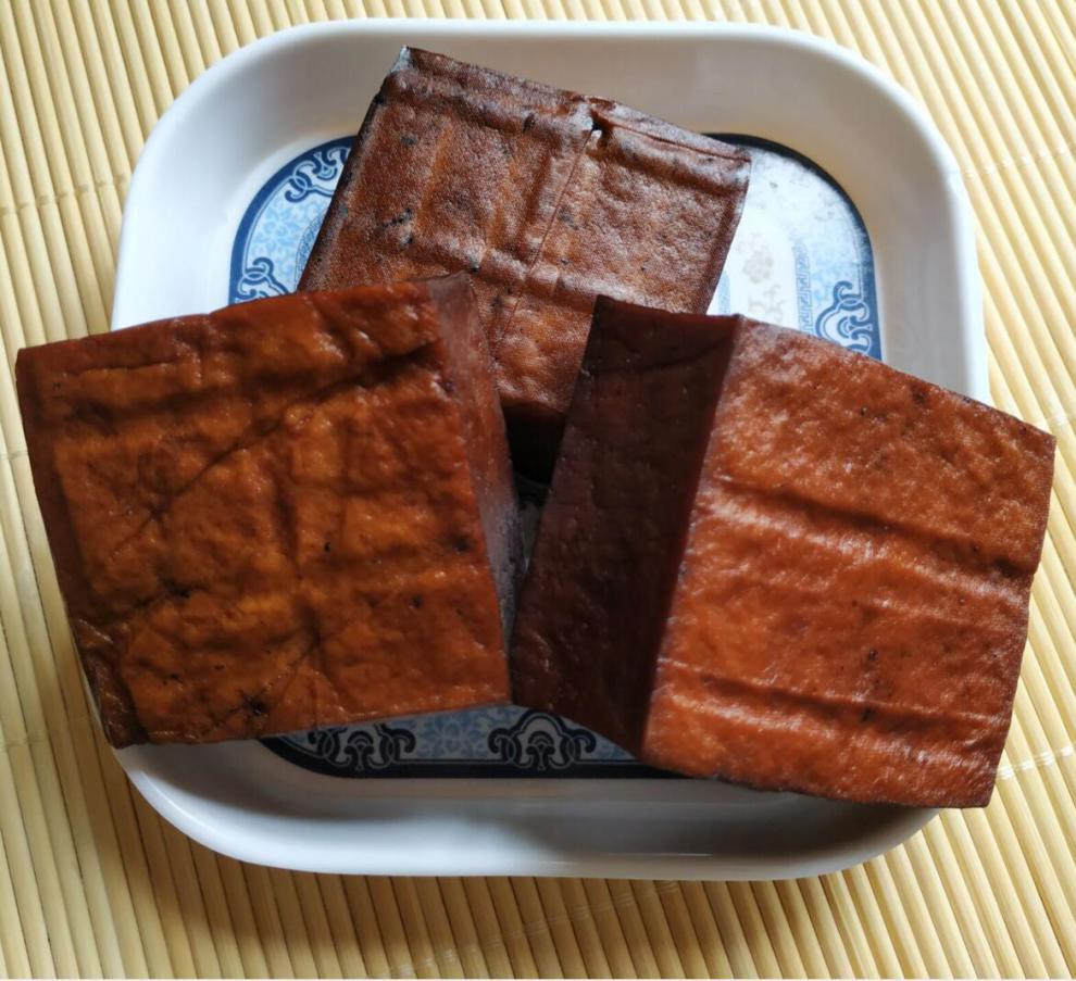 四川农家柴火烟熏豆腐干手工腊豆干6块750克零食香干豆制品渠县烟熏