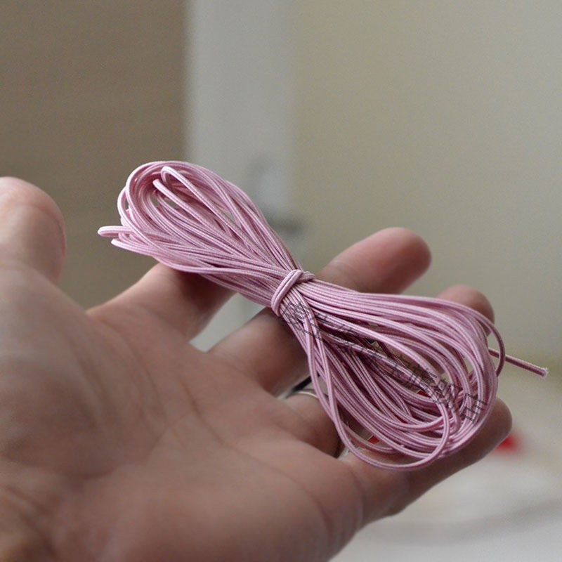 高弹力糖果色自制头饰头绳橡皮筋发圈发饰品手工配件diy材料35米亮色