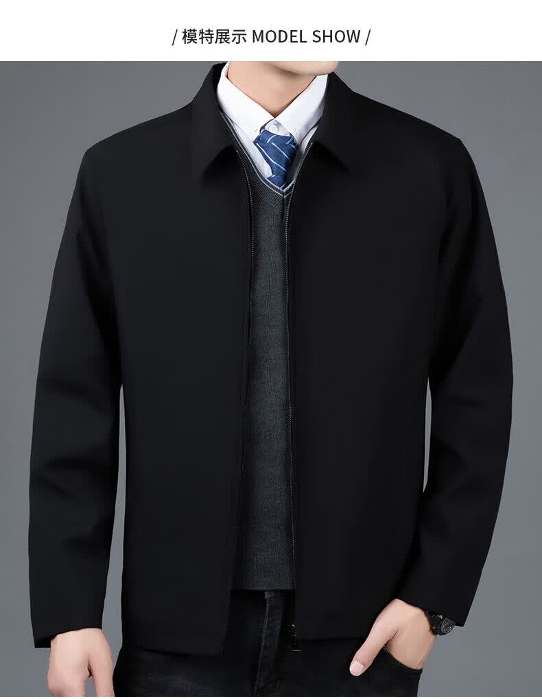 花花公子旗舰自营【官方旗舰】领导干部行政夹克外套男士中老年春秋季