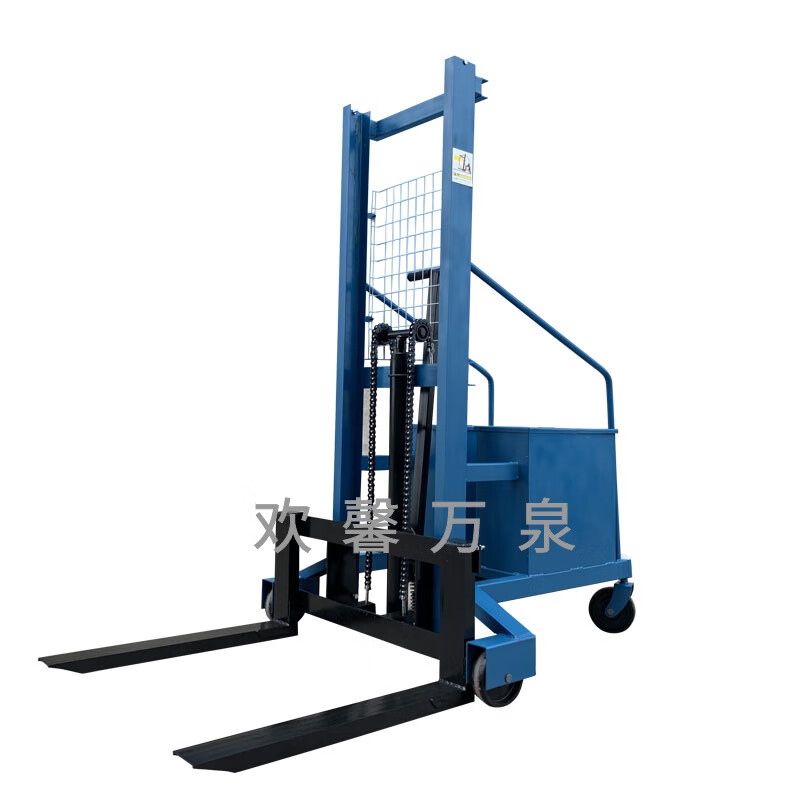 叉车手动/半电动无腿配重式液压升高车堆高铲车装卸车堆垛升降叉车