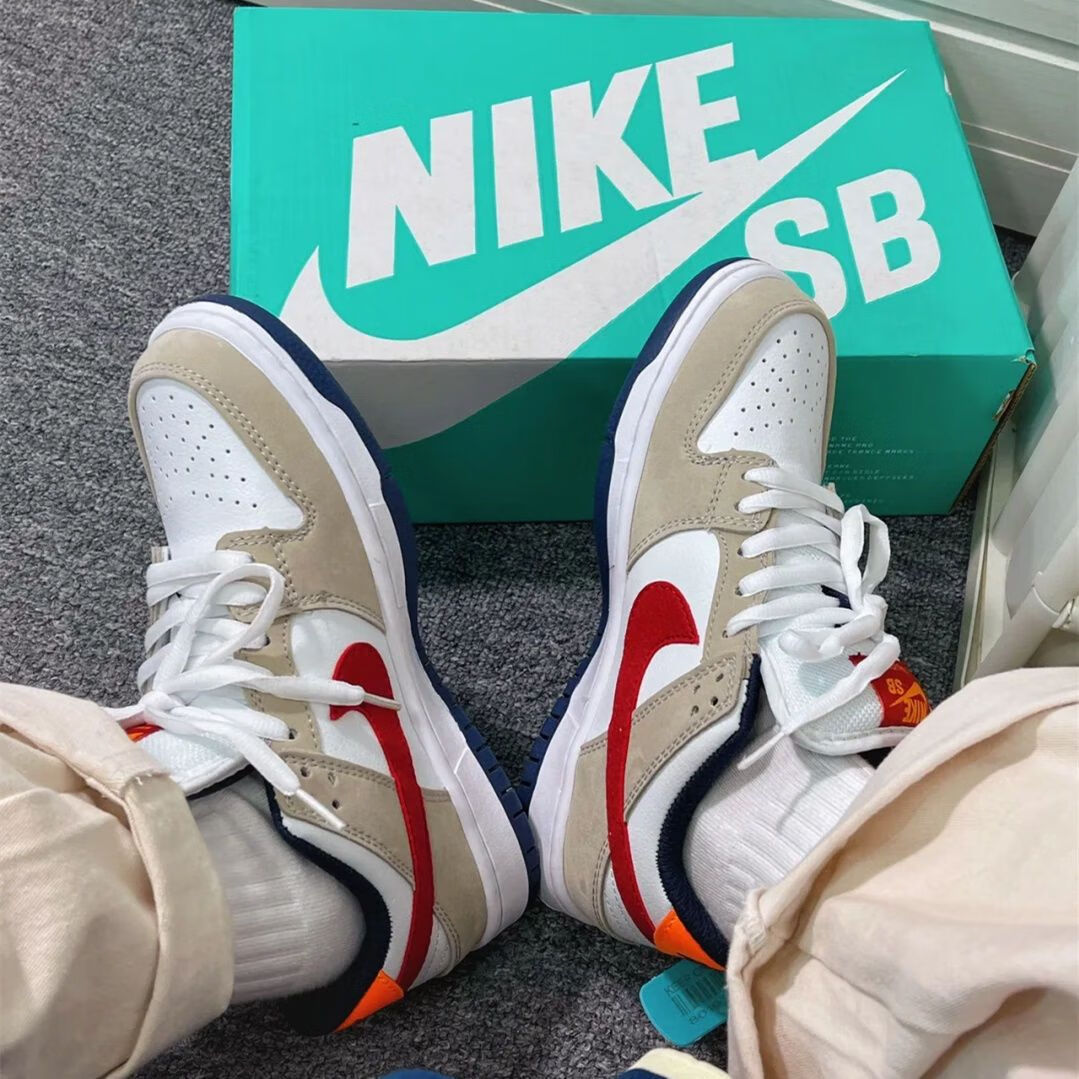 dunk_低帮_米白红 40