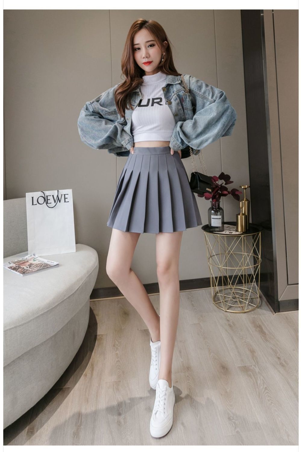 学院风jk百褶裙女春夏2021新款高腰时尚半身裙防走光显瘦a黑色xl