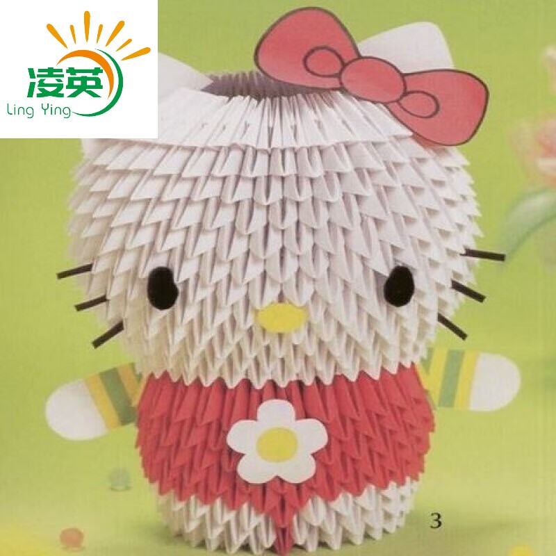 儿童创意手工三角插折纸书材料包美术课彩色制作diy剪卡纸立体10色共