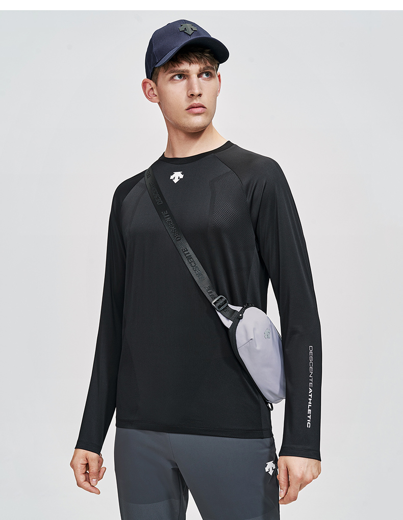 descente迪桑特 training 男子长袖针织衫 d1331ttl52 墨绿色-tq xl