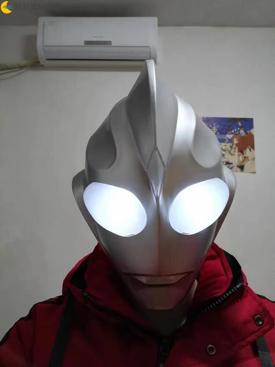 奥特曼头套cosplay迪迦头盔发光道具网红面具环保面罩抖音同款 20d