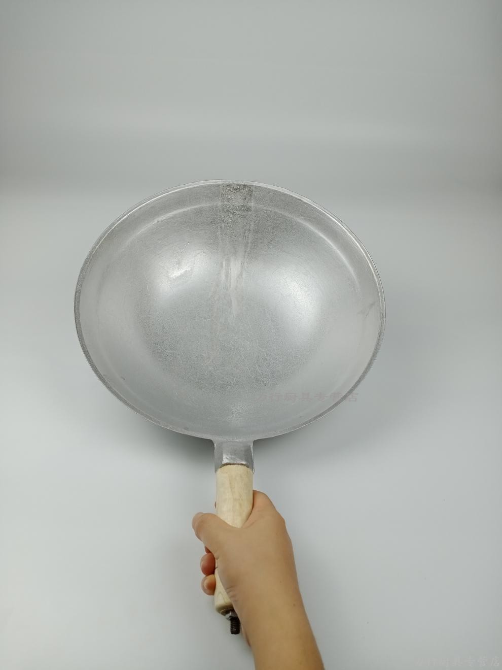 铝炒锅大厨专用加厚铝锅老式炒锅家用炒菜铝锅炒拉面铝炒勺炖菜锅少