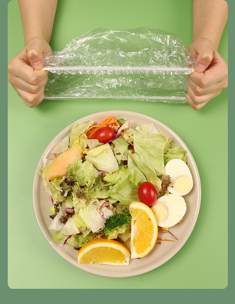 洁成一次性保鲜袋套保鲜膜套100只装保鲜袋罩保鲜膜罩保鲜膜套100只