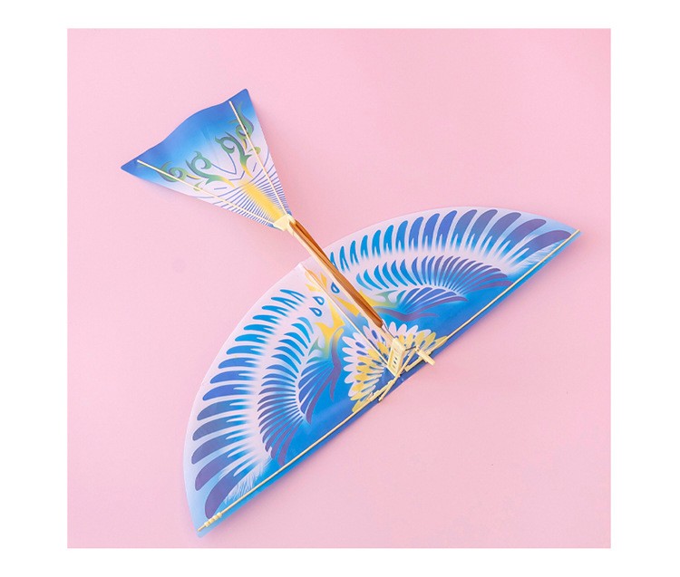 奔克儿童手抛特技飞鸟玩具鲁班鸟大号橡皮筋动力飞鸟抖音同款户外创意