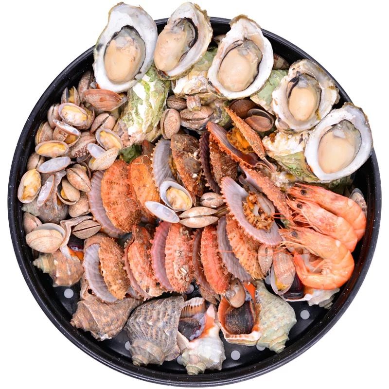 顺丰速运海鲜套餐组合青岛海鲜生蚝海螺扇贝稻滋香花甲生蚝毛蛤海螺