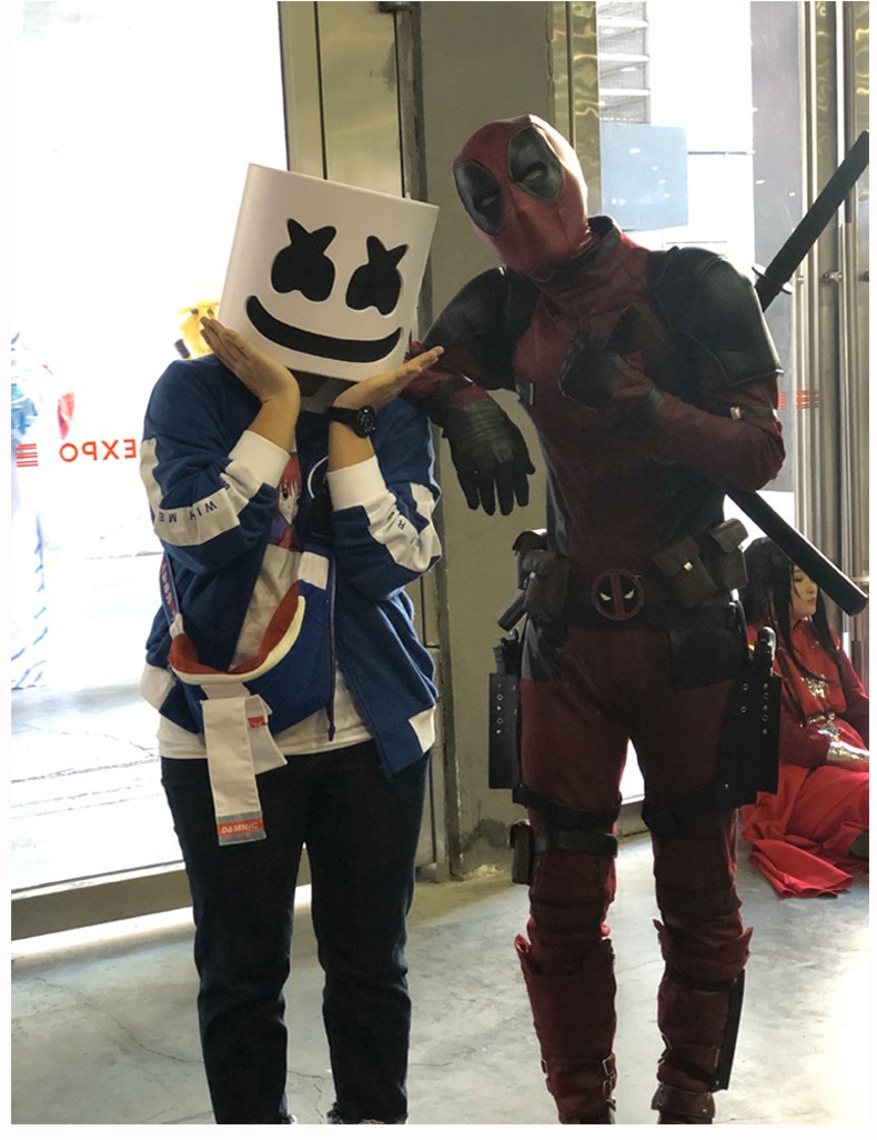 棉花糖头套头盔marshmello百大dj头盔面具音乐节酒吧发光气氛道具