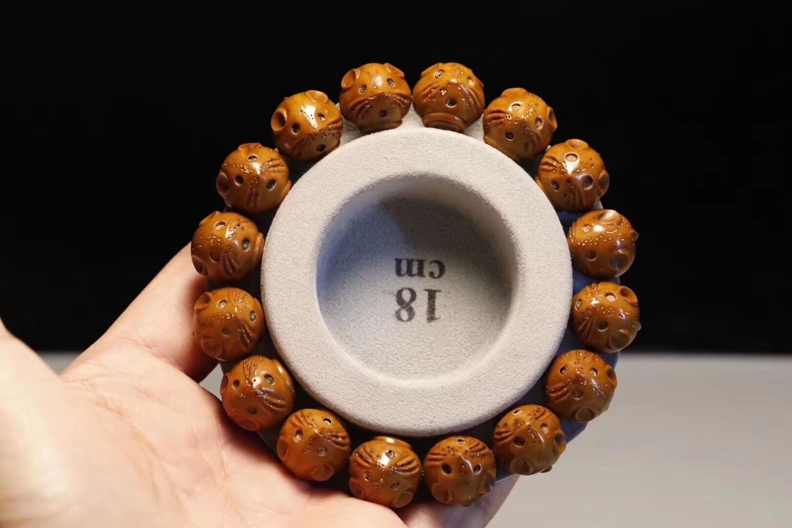 顶盈紫金鼠雕刻小老鼠手串鼠钱手链菩提子文玩佛珠单圈念珠苏工精雕14