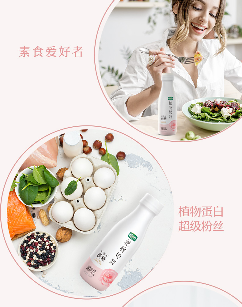 自营仓发货伊利植选植物奶高蛋白原浆豆乳豆奶315ml10瓶0蔗糖0反式