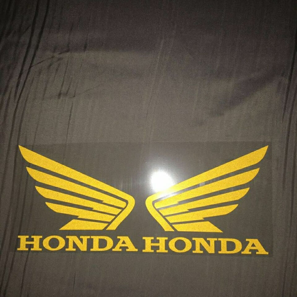 适用于五羊幻影150摩托车125车贴纸油箱标志本田翅膀反光装饰贴花