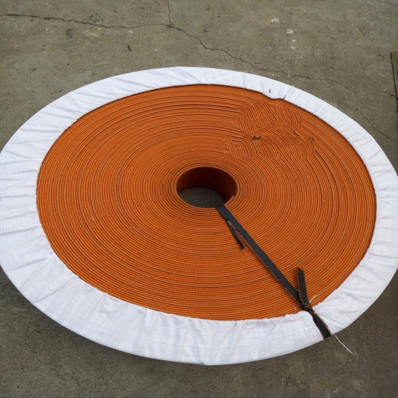 黄色橡胶帆布传动带平胶带平皮带传送带工业耐磨皮带提升机带 100*5