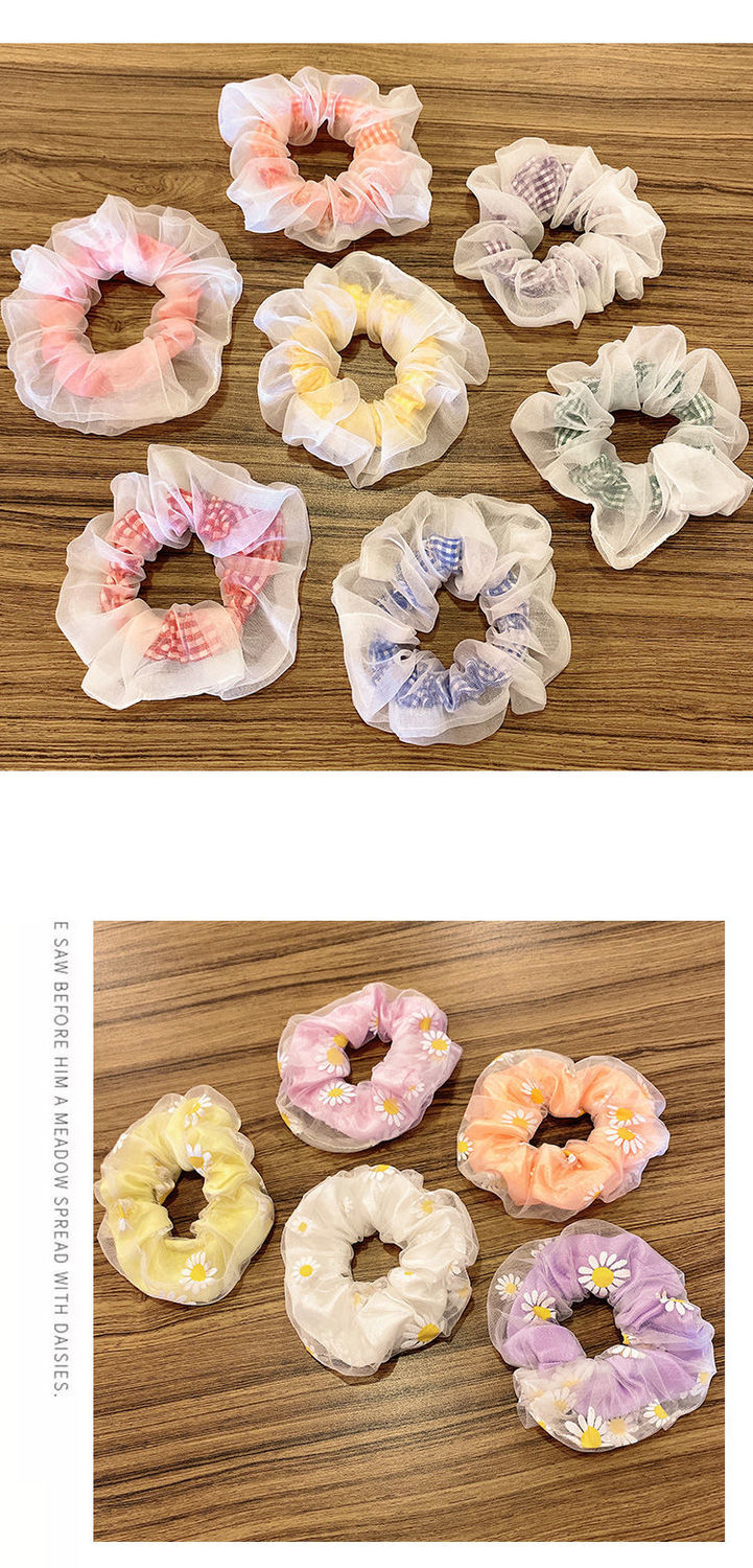 凝絮 猪大肠发圈ins双层简约肥肠圈女少女可爱欧根纱扎头发橡皮筋头绳