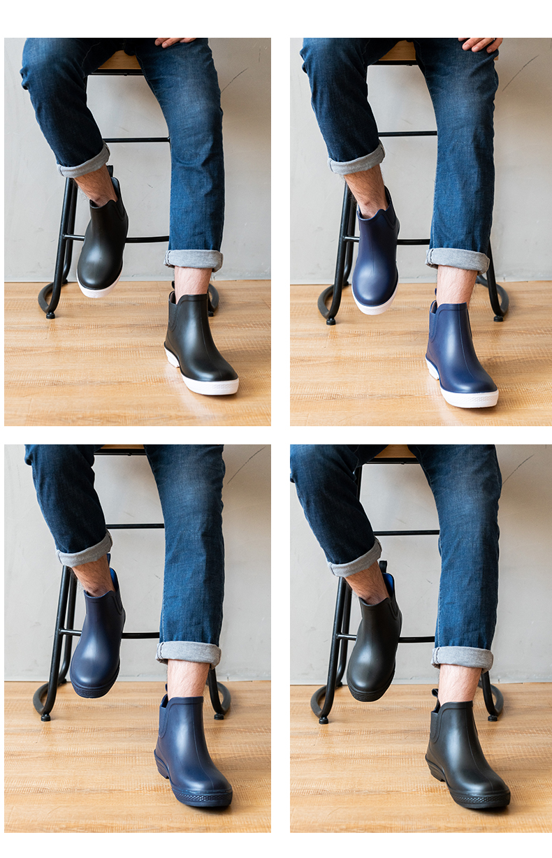 红蜻蜓商场同款时尚雨鞋男士短筒防滑水鞋夏季中筒雨靴休闲低帮套鞋