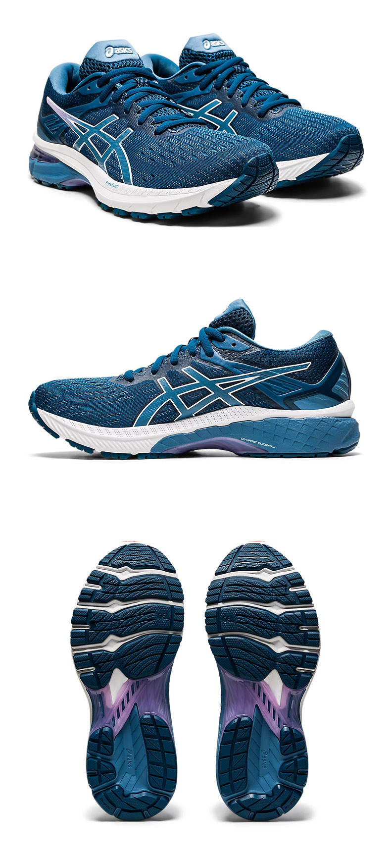 亚瑟士asics gt-2000 9 稳定型轻质缓冲女士跑步鞋 贴合透气休闲长跑