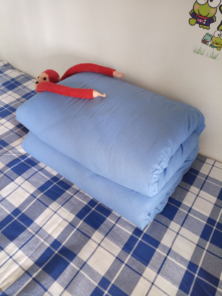 学生被套被套蓝色被套大学生宿舍专用被套学校单人被罩被套 涤棉-被套