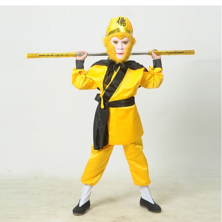 valor man新款儿童孙悟空服装孙行者男女童齐天大圣战袍演出服美猴王