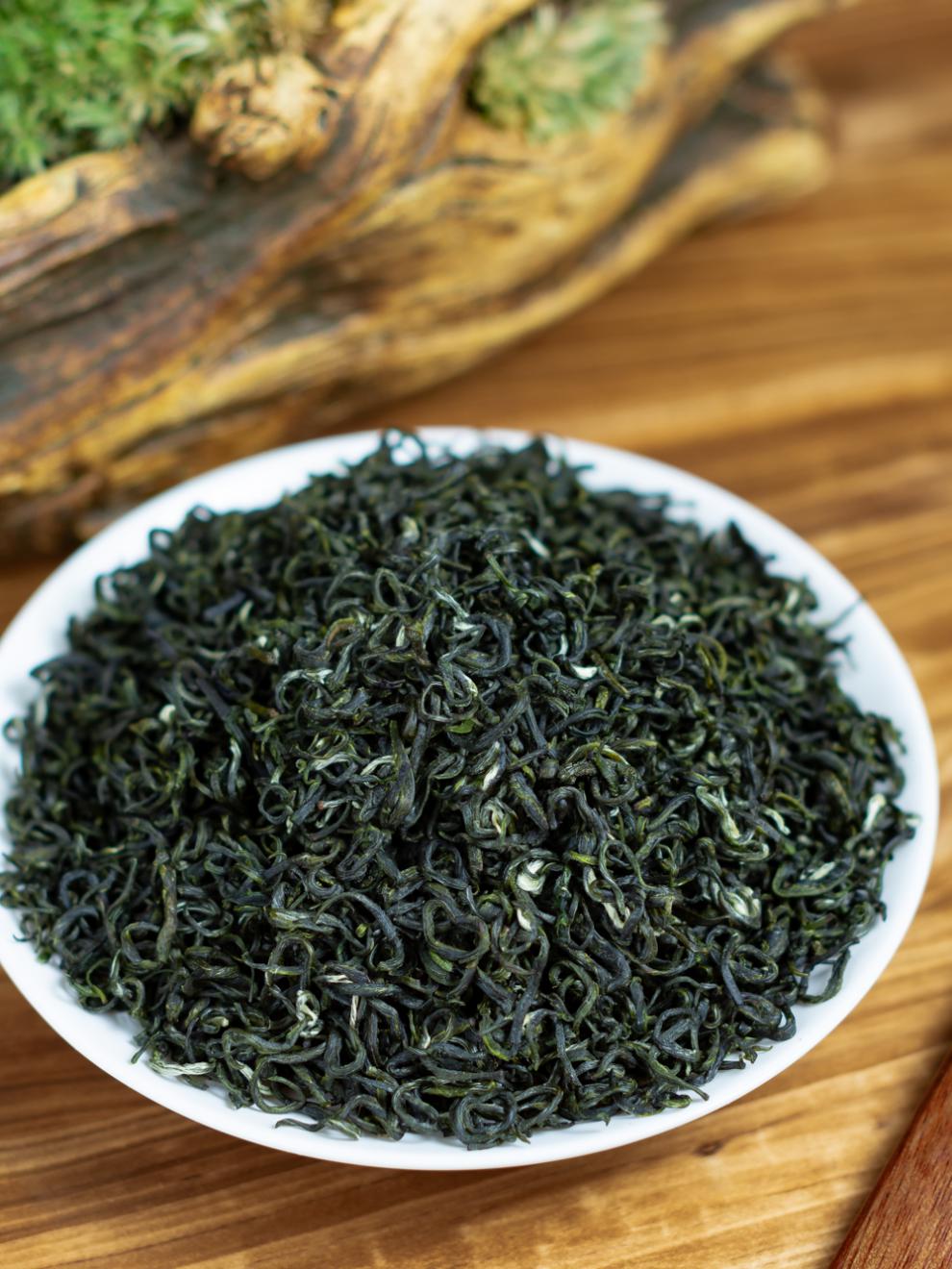 四川茶叶雅安蒙顶山茶绿茶2021新茶蒙顶山炒青500g散装素毛峰