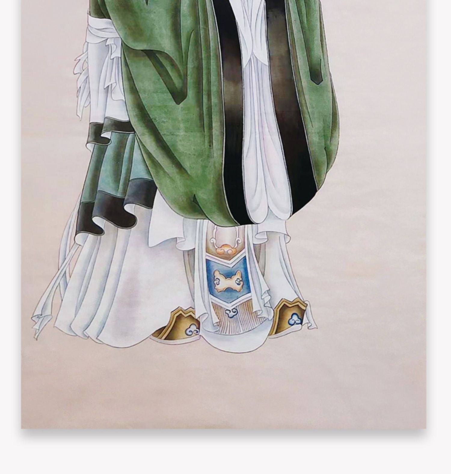 戴誉孔子中堂画人物画农村祠堂画祖屋圣人挂画装饰国画工笔画手绘真迹