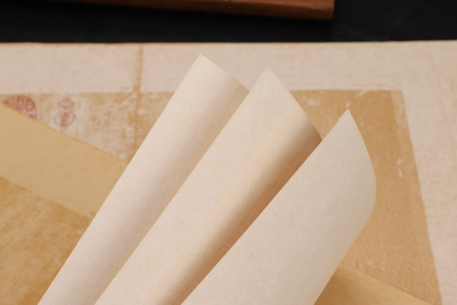 萱雅斋蜡染离都帖半生半熟宣纸四尺六开复古诗帖仿古书法创作专用纸