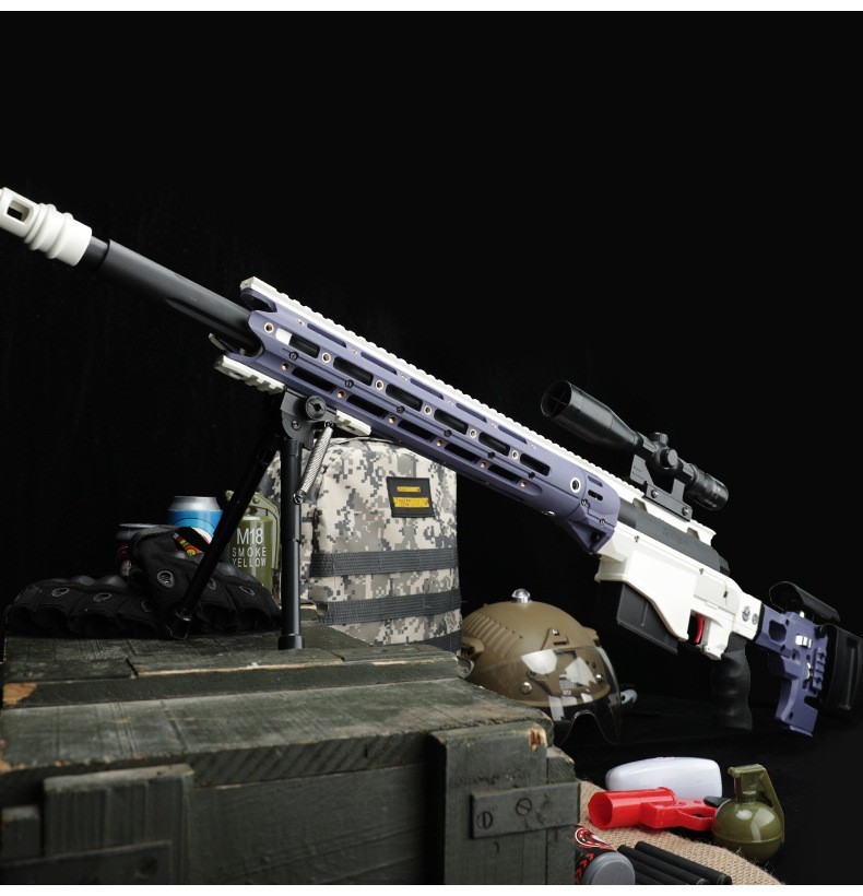 捷鹰awm玩具枪尼龙抛壳msr雷明登98k软弹枪阻击抢绝地求生吃鸡手拉栓