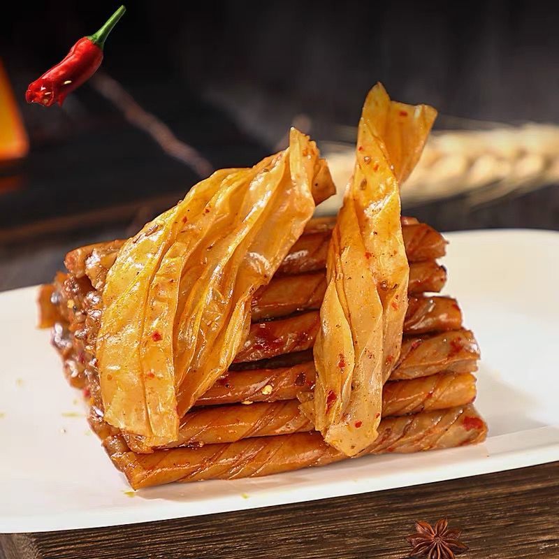 麻辣豆筋辣条老式辣片怀旧零食辣条豆干豆条休闲食品小吃 牛肉味【共