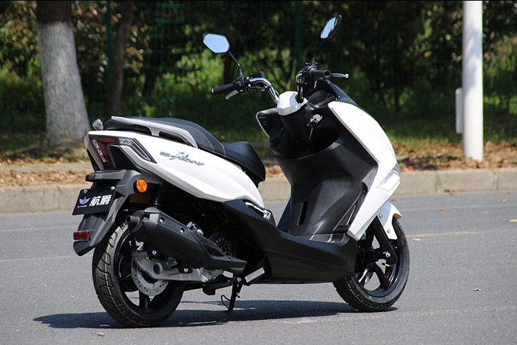 宏图3代150cc国四电喷踏板车摩托车燃油碟刹四冲程可上牌黑色150可