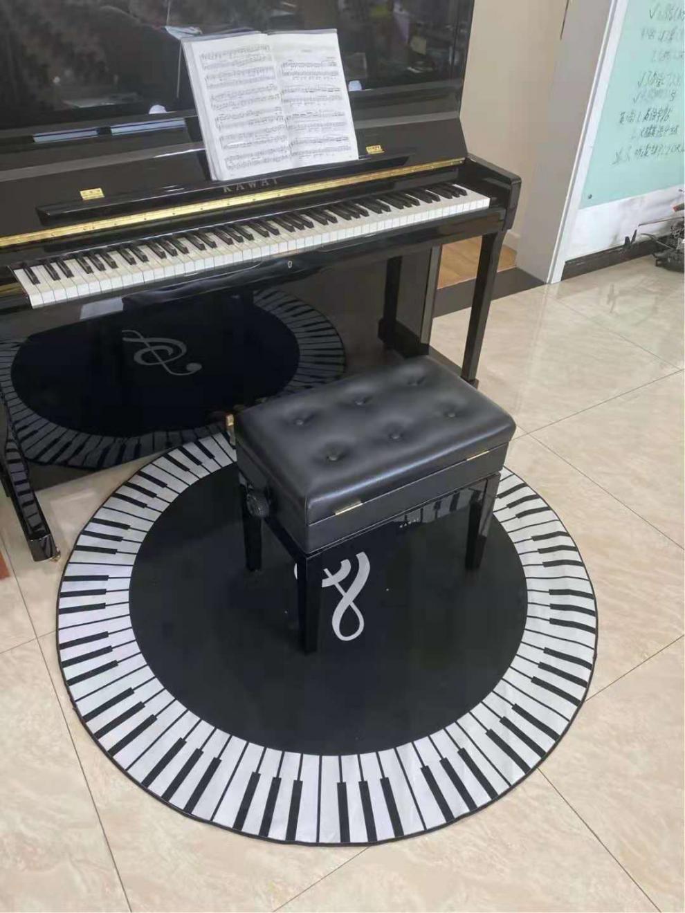 圆形隔音吸音钢琴垫地毯防滑隔音减震地垫家用隔音垫可水洗可定制0