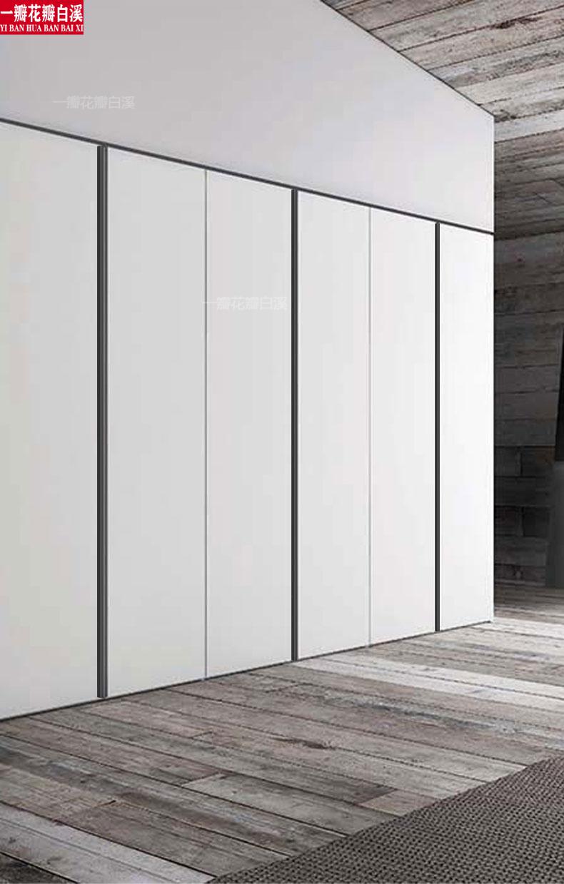 柜门拉手现代简约衣柜门拉手定制通顶大衣柜门加长条把手现代简约黑色