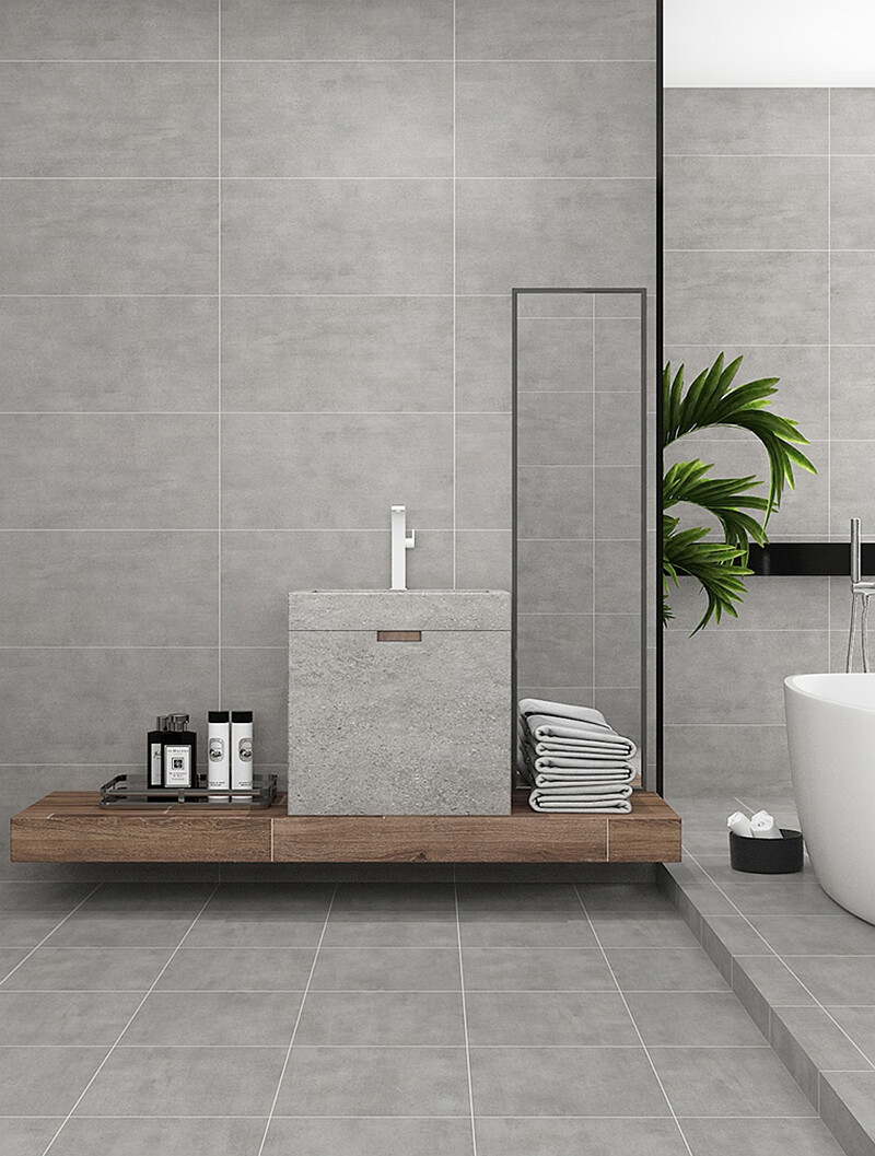 哑光灰色瓷砖300x600厨房卫生间墙砖全瓷仿古砖阳台浴室防滑地砖佳乐