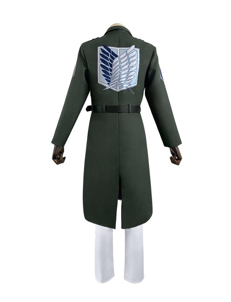 s服调查兵团服兵长cosplay动漫军绿色风衣 风衣 腰带 xl【图片 价格