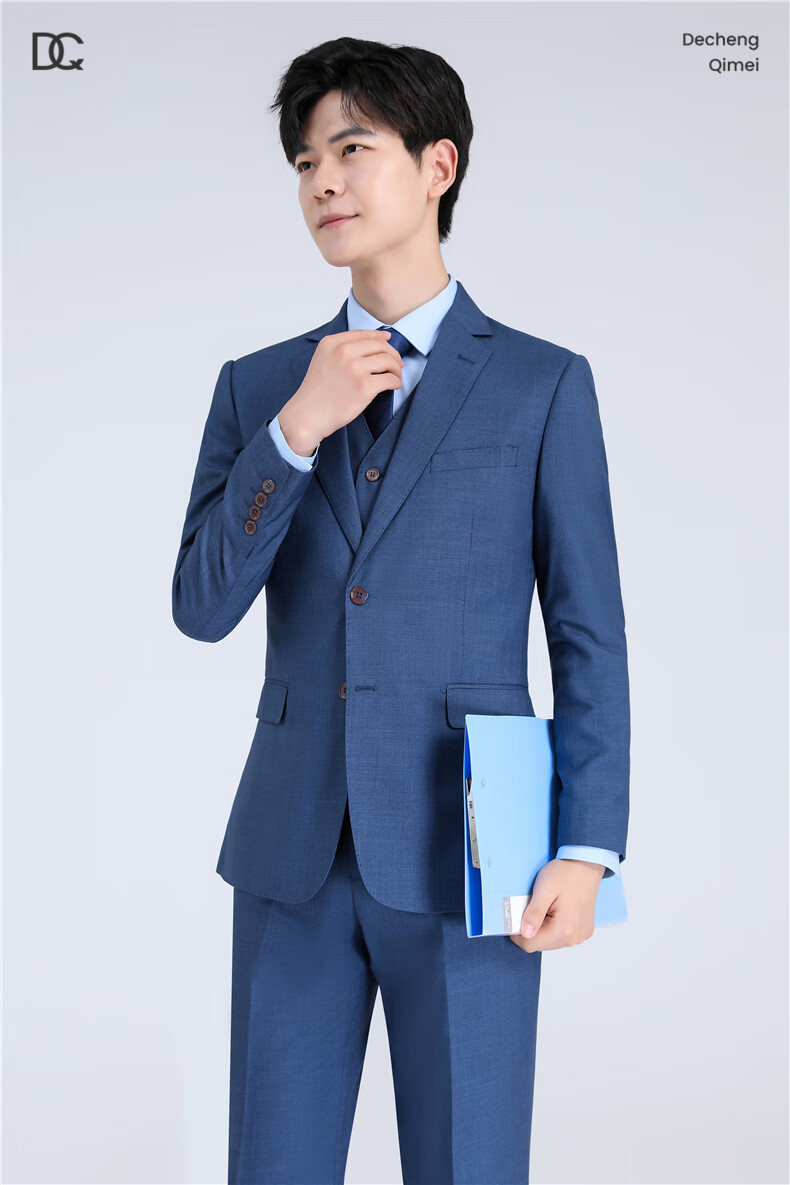 店销售工作服宝马领创工装西服男外套衬衫西裤裤子蓝色女西装定制团购