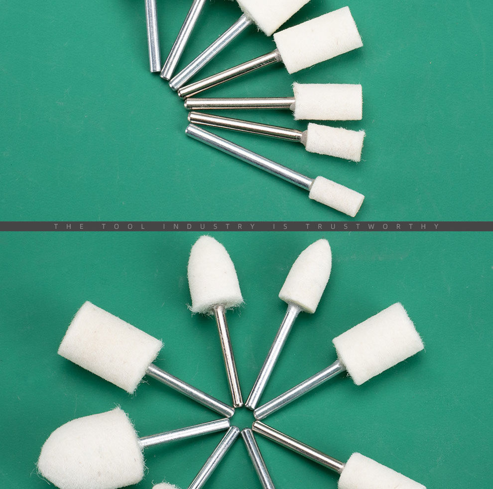 圆柱形羊毛磨头 羊毛抛光轮 圆锥抛光磨头 电磨头 平头 4mm-20mm 普通