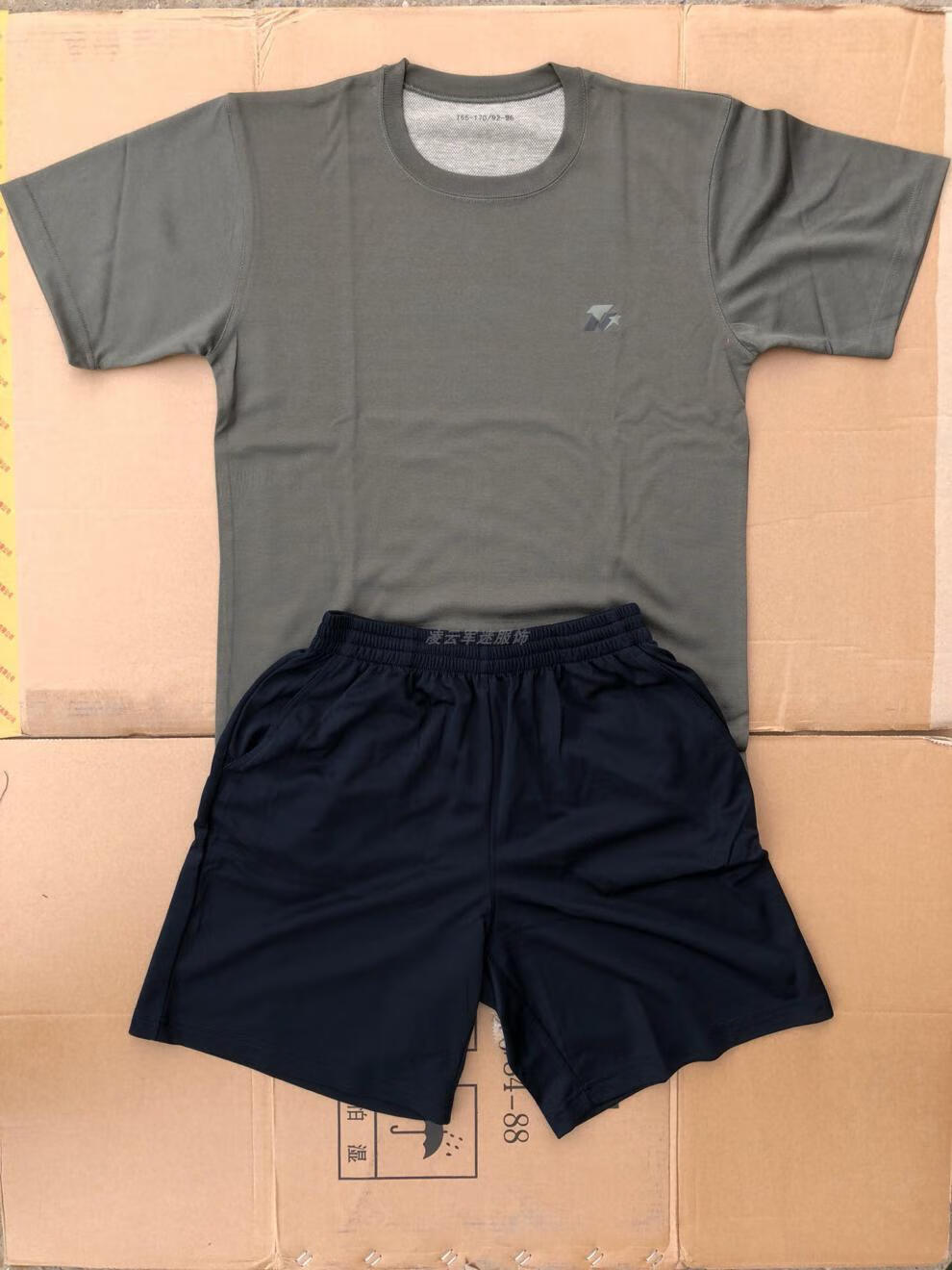 体能服t恤服装衫军训短袖服训练服作训迷彩海魂衫蓝白条纹消火蓝军迷