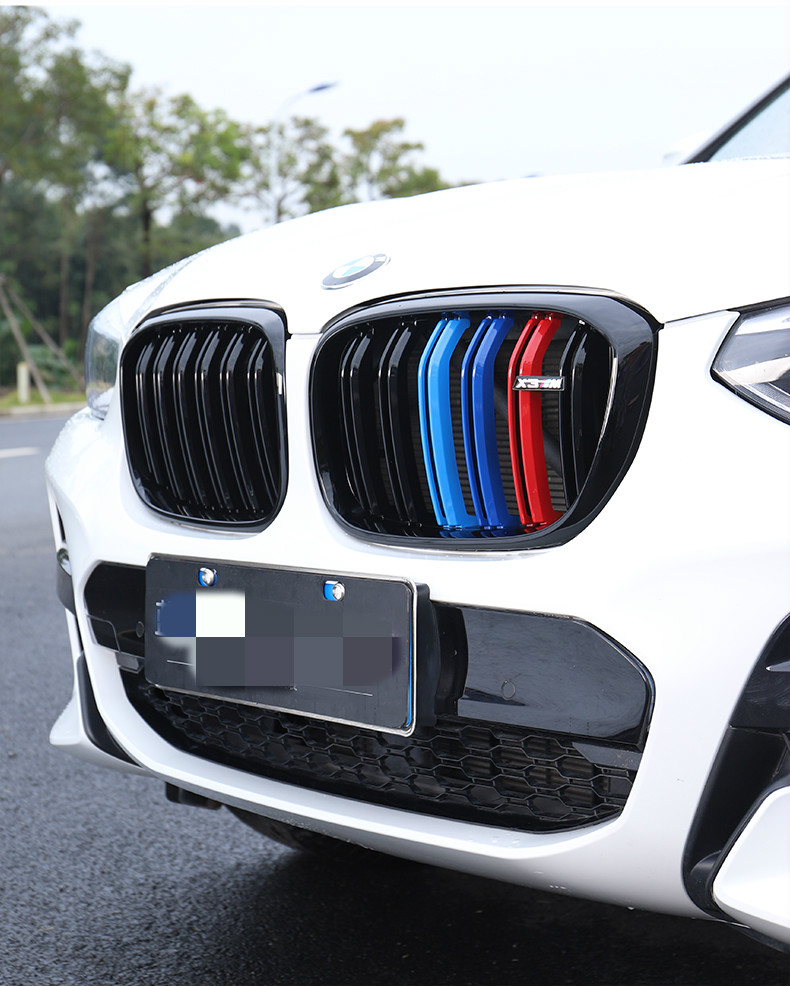 适用18-21宝马新x3中网改装x4三色亮黑色黑武士套件装饰专用配件 三色