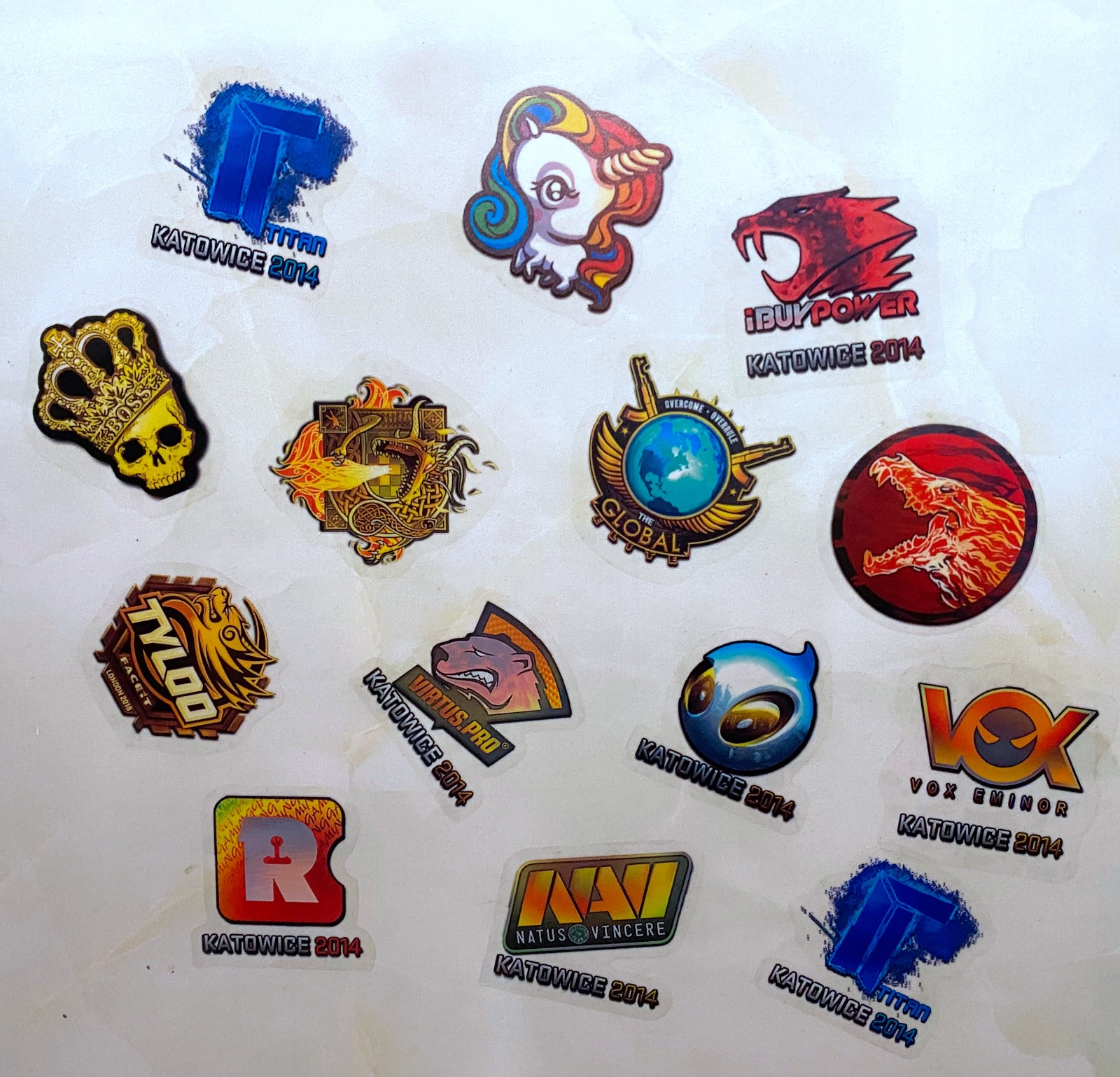 csgo周边贴纸实体笔记本印花泰坦ibp天禄咆哮navi大眼 全息标准16款