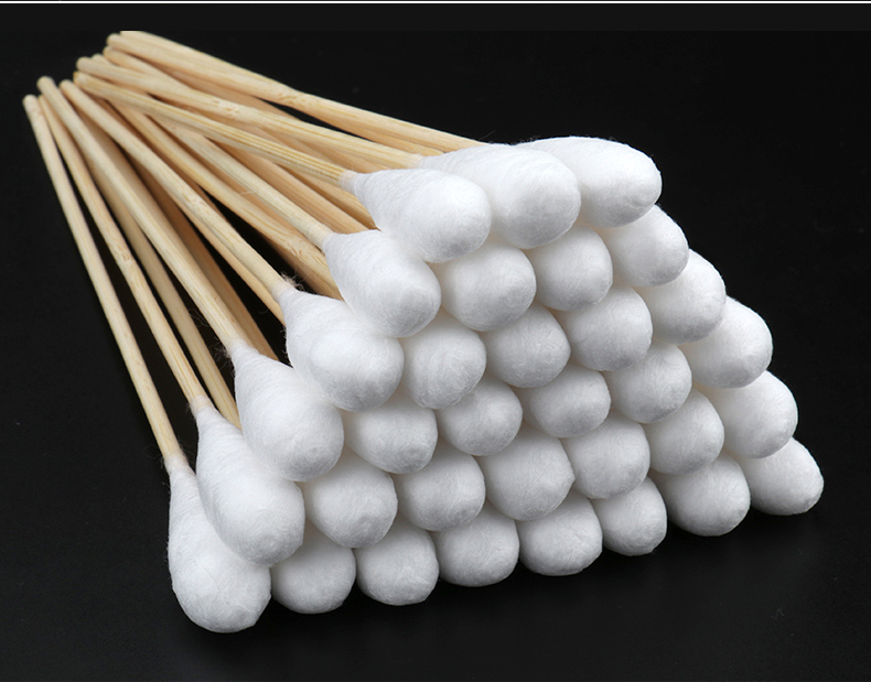 大头棉签一次性医药棉签无菌妇科消毒脱脂棉花棒医疗20cm加长小头10